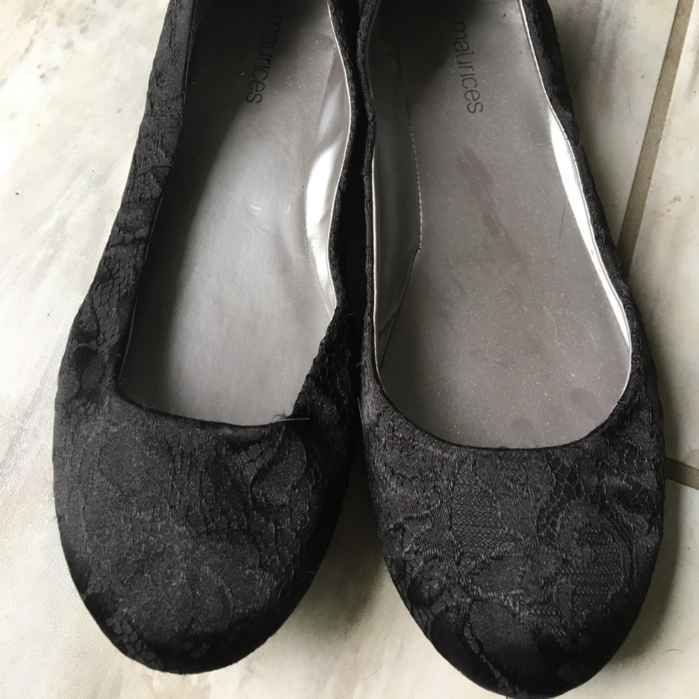 Black Lace Flats